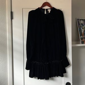 Vampire’s Wife x H&M Velvet Dress, Short, Bow Detail, Size S
